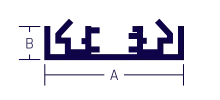 A diagram of a sign extrusion shows the width labeled A and the height labeled B.