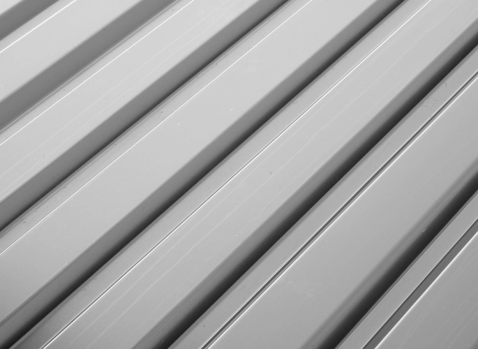 A textured, anodized sheet of aluminum