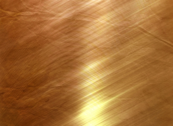 A brushed brass surface
