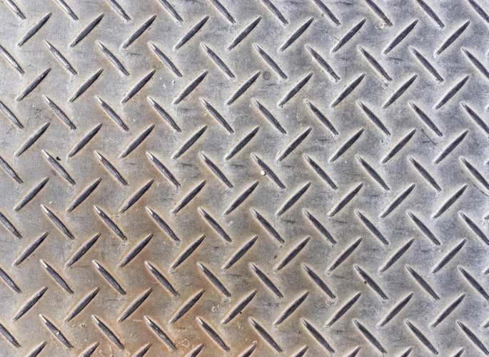 Diamond embossed steel sheet