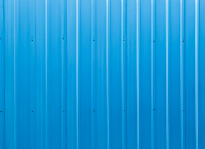 A sheet of painted zinc